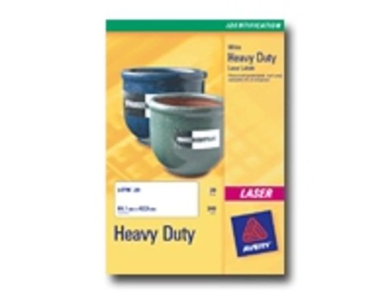 AVERY LASER LABEL H/DUTY 12/SHT 20/PK WH  Ebuyer