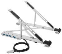 Targus Portable Stand with Integrated Hub (USB-A) - Silver