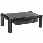 Monitor Riser with Drawer - Height Adjustable - Large - For up to 32" (22lb/10kg) Displays