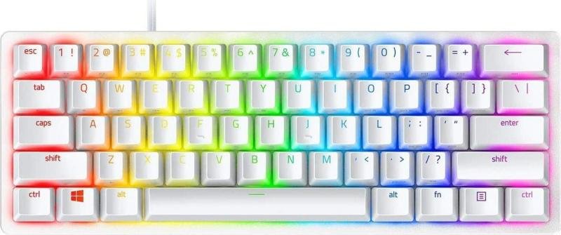 Razer Huntsman Mini Mercury Edition 60% Optical Gaming Keyboard (Red Switch) - UK Layout