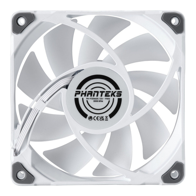 Phanteks M25 120mm D-RGB PWM Chassis Fan Triple Pack - White | Ebuyer.com