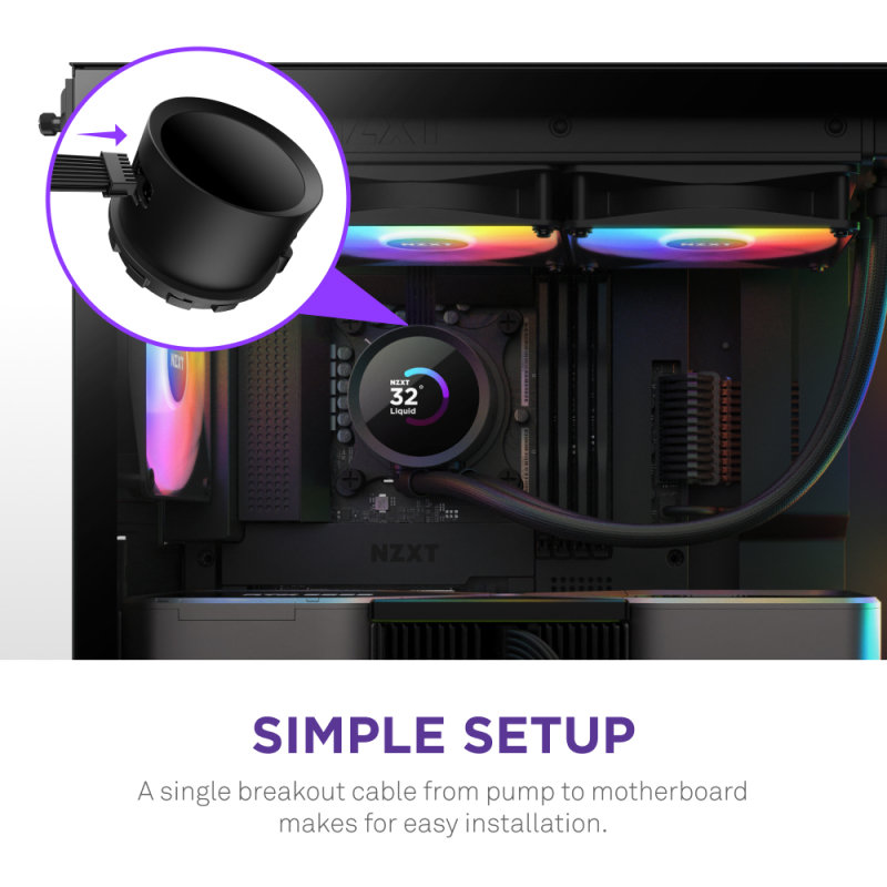 Nzxt Kraken 280 280mm Rgb Aio Liquid Cpu Cooler Black 9179