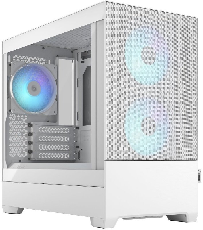 EXDISPLAY Fractal Pop Mini Air RGB White MicroATX Tempered Glass PC Case