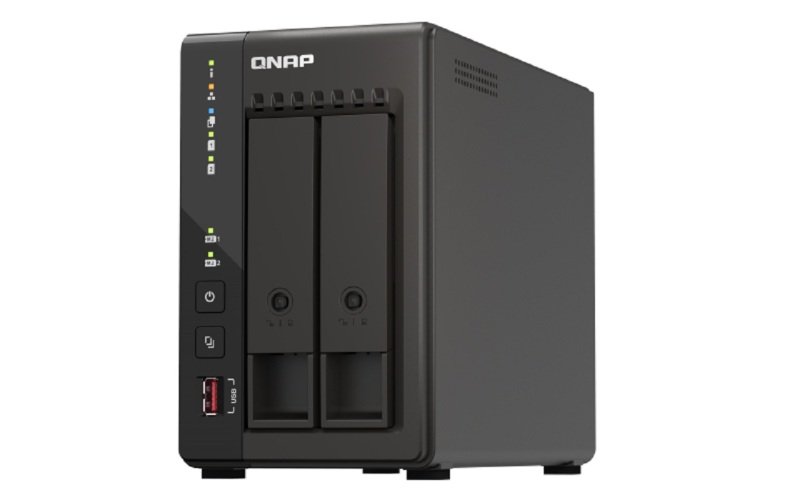QNAP TS-253E-8G 2-Bay Intel Quad-core CPU Multimedia NAS with Dual 2.5GbE, 8GB RAM