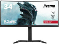 iiyama G-Master Red Eagle GB3467WQSU-B5 34 Inch 2K Height Adjustable Curved Gaming Monitor