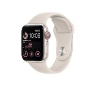 Apple Watch SE GPS + Cellular 40mm Starlight Aluminium Case with Starlight Sport Band - Regular