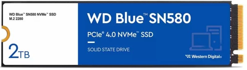 WD Blue SN580 2TB M.2 PCIe Gen4 NVMe SSD