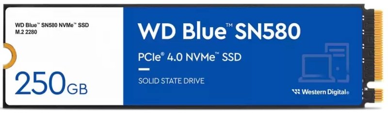 WD Blue SN580 250GB M.2 PCIe Gen4 NVMe SSD