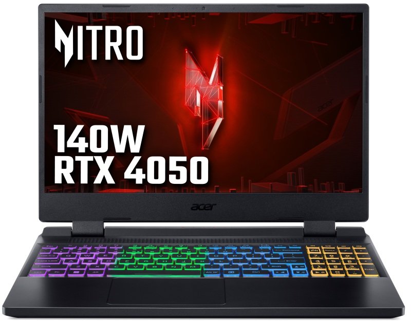 Acer Nitro 5 AN515-58 Gaming Laptop, Intel Core i5-12450H, 8GB RAM, 512GB PCIe SSD, 15.6 Full HD IPS 144Hz, NVIDIA GeForce RTX 4050 6GB, Windows 11 Home