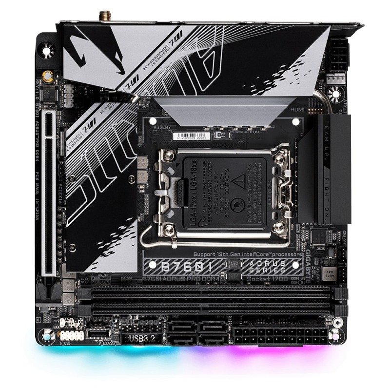 Gigabyte Intel B760i Aorus Pro Lga 1700 Ddr5 Mini Itx Gaming Motherboard 8775