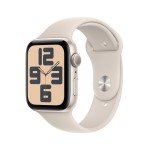 Apple Watch SE GPS (2023) 44mm Starlight Aluminium Case with Starlight Sport Band - M/L