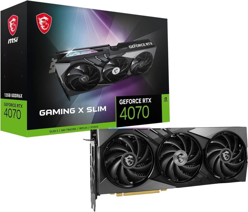 MSI NVIDIA GeForce RTX 4070 GAMING X SLIM Graphics Card for Gaming - 12GB