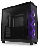 NZXT H6 Flow RGB Compact Dual-Chamber Mid-Tower Airflow Case with RGB Fans - Black