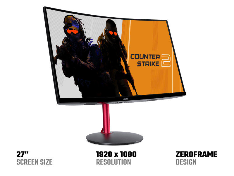 Acer Nitro Xz272s 27 Full Hd 180hz Curved Gaming Monitor