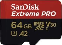 SanDisk Extreme PRO 64GB microSDXC Memory Card + SD Adapter
