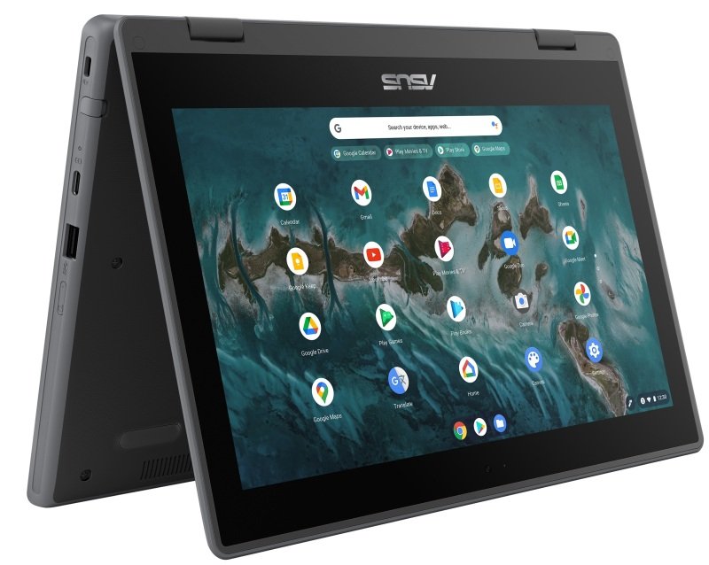 ASUS Chromebook Flip CR1 2-in-1 Laptop, Intel Celeron N4500, 4GB RAM, 64GB eMMC, 11.6" HD Touch