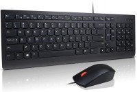 EXDISPLAY Lenovo Essential Wired Keyboard and Mouse Set Black