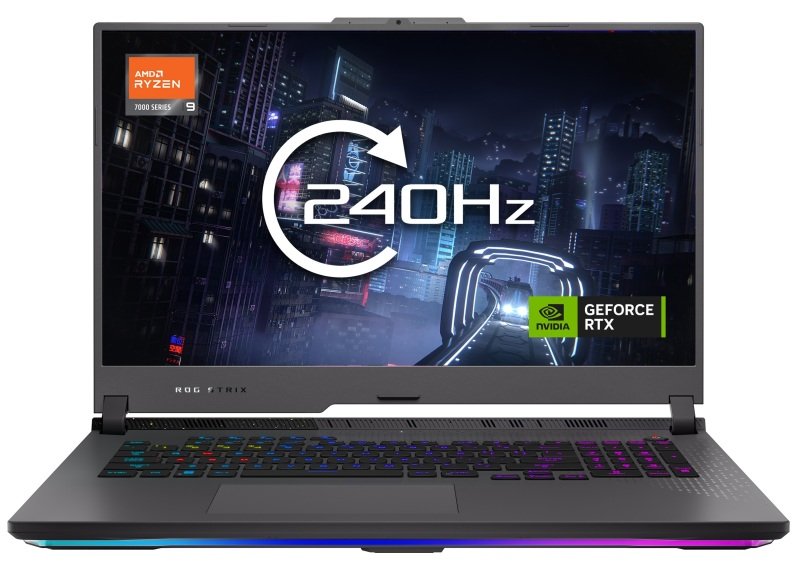 ASUS ROG STRIX G17 G713PI Gaming Laptop, AMD Ryzen 9 7845HX, 32GB RAM, 1TB SSD, 17.3" WQHD 240H