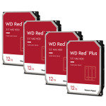 WD Red Plus 12TB NAS Hard Drive - 4 Pack