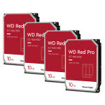 WD Red Pro 10TB NAS Hard Drive - 4 Pack