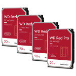 WD Red Pro 20TB NAS Hard Drive - 4 Pack