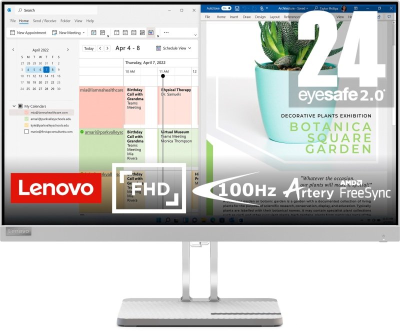 Lenovo 67AAKAC3UK 24 Inch Full HD Monitor