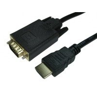 EXDISPLAY Cables Direct 1M Meter HDMI (M) to VGA (M) Cable Gold Plated