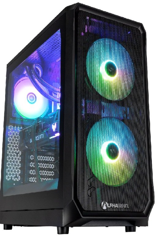 AlphaSync Gaming PC - AMD Ryzen 7 7700X 32GB 1TB SSD RTX 4070 Ti SUPER WiFi Windows 11 Home