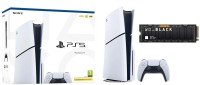 PlayStation 5 PS5 Console (Slim) & WD Black SN850X 2TB M.2 SSD with Heatsink - PS5 Ready
