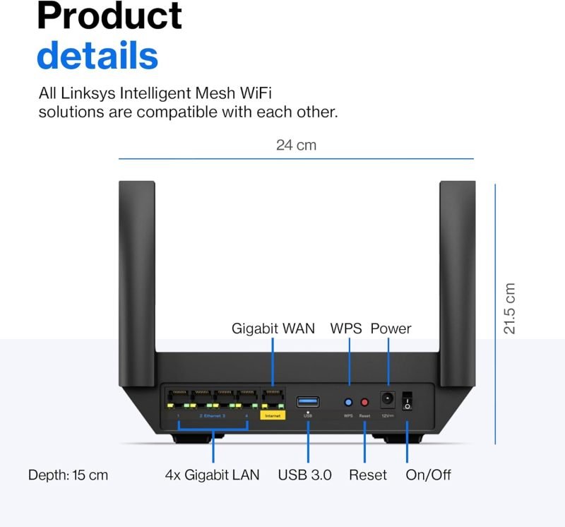 linksys hydra pro 6 mesh router mr5500 ke