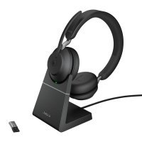 EXDISPLAY Jabra Evolve2 65 UC Stereo Headset with Charging Stand Black