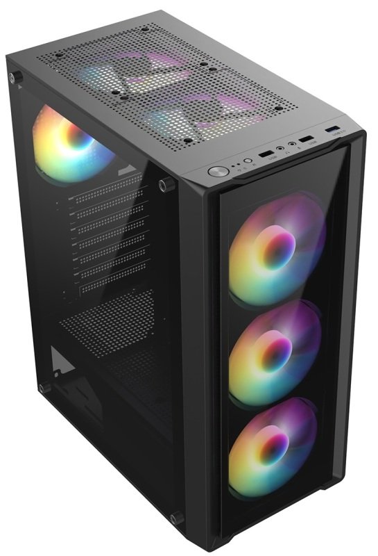 Cit Blade Mid Tower Atx Gaming Pc Case Black Ebuyer Com