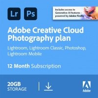 Adobe Creative Cloud Photography plan 20GB: Photoshop + Lightroom | 1 Year | PC/Mac | Download