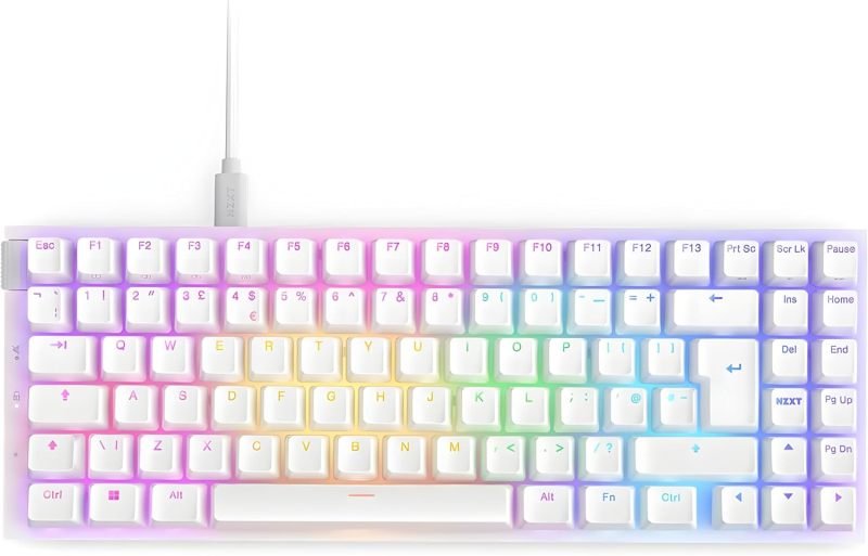 NZXT Function 2 MiniTKL Optical Gaming Keyboard - White