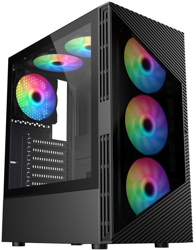 CiT Impact Mid Tower ATX Gaming PC Case - Black | Ebuyer.com