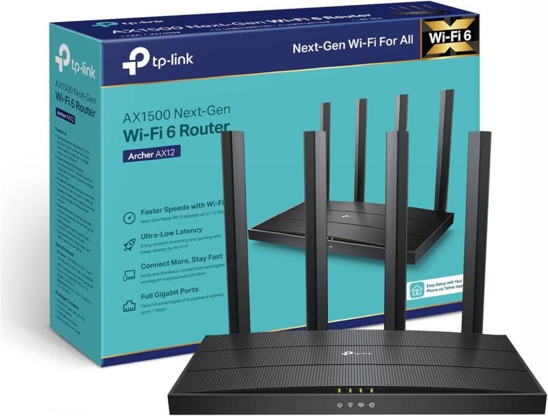 tp link archer ax12 ax1500 dual band wifi 6 router