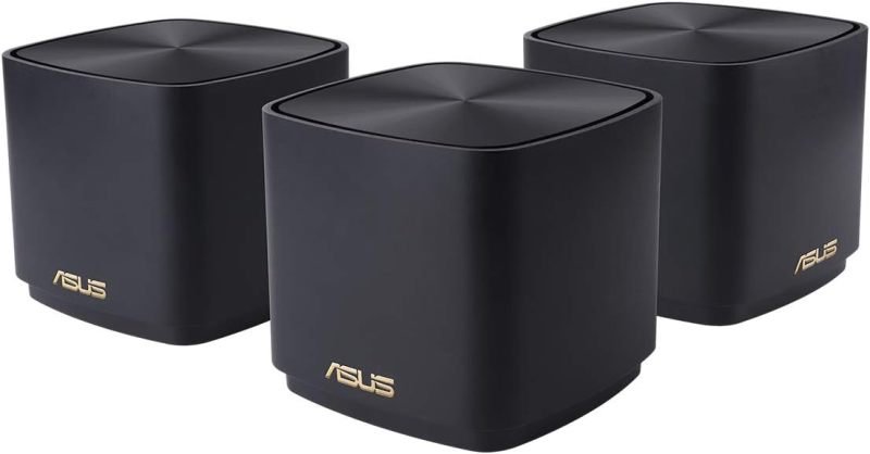 ASUS ZenWiFi AX Mini XD4 AX1800 Tri Band Mesh Wifi Router - 3 Pack, Black