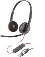 Poly Blackwire 3220 Stereo Wired Headset - Black