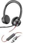 Poly Blackwire 8225 Stereo Teams Certified Wired Headset - Black