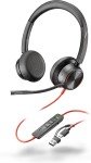 Poly Blackwire 8225 Stereo Wired Headset - Black