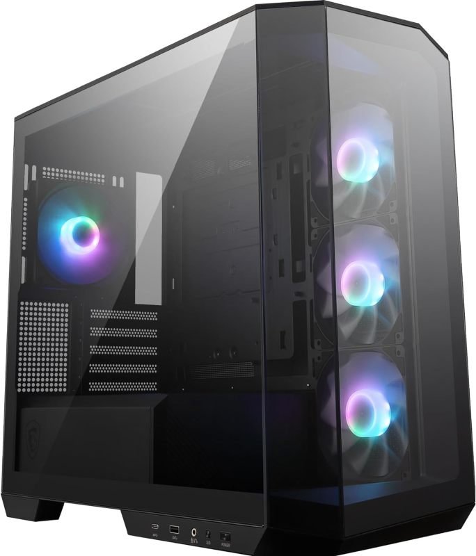 MSI MAG PANO M100R PZ Mid Tower Micro ATX Gaming PC Case - Black