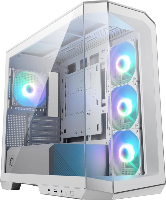 MSI MAG PANO M100R PZ Mid Tower Micro ATX Gaming PC Case - White