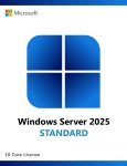 Microsoft Windows Server 2025 Standard 64-bit License 16 Core OEM DVD-ROM PC