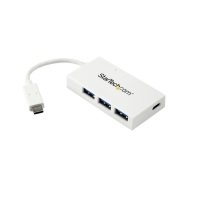 EXDISPLAY StarTech.com 4-Port USB-C Hub - USB-C to 1x USB-C and 3x USB-A - USB 3.0 Hub - White