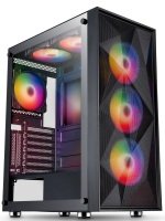 CiT Phantom XL Mid Tower E-ATX Gaming PC Case - Black
