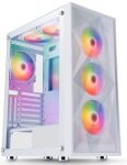 CiT Phantom XL Mid Tower E-ATX Gaming PC Case - White