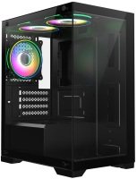 CiT Range Mid Tower Micro ATX Gaming PC Case - Black