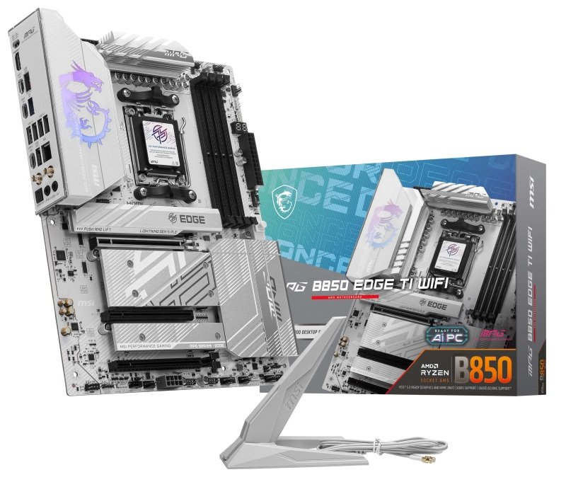 MSI AMD B850 EDGE TI WIFI AM5 DDR5 ATX Gaming Motherboard