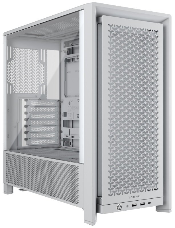 CORSAIR FRAME 4000D Mid Tower ATX Gaming PC Case - White