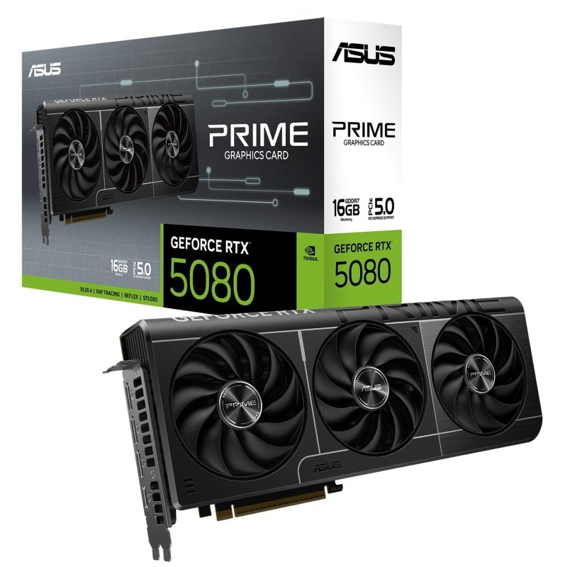 ASUS NVIDIA GeForce RTX 5080 PRIME Graphics Card for Gaming - 16GB
